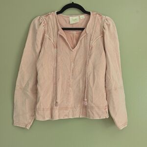 Anthropologie Maeve Jeanne Puff Sleeve Pullover Sweatshirt Size: S